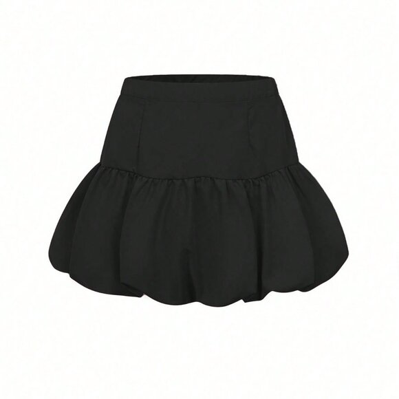 Black Casual Women's Versatile Mini Skirt - Picture 2 of 8